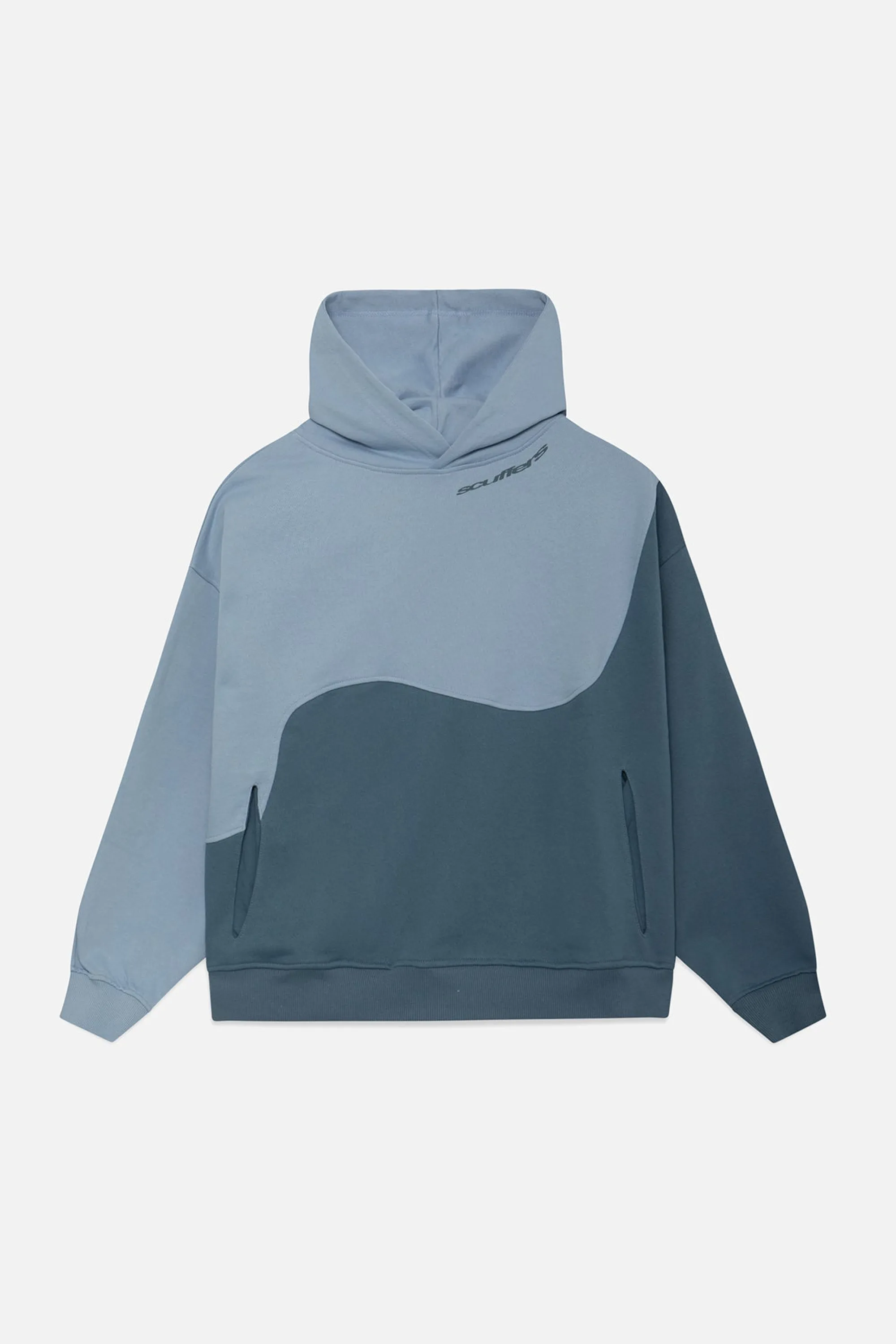 Outlet Double Color Hoodie Blue Women Hoodies