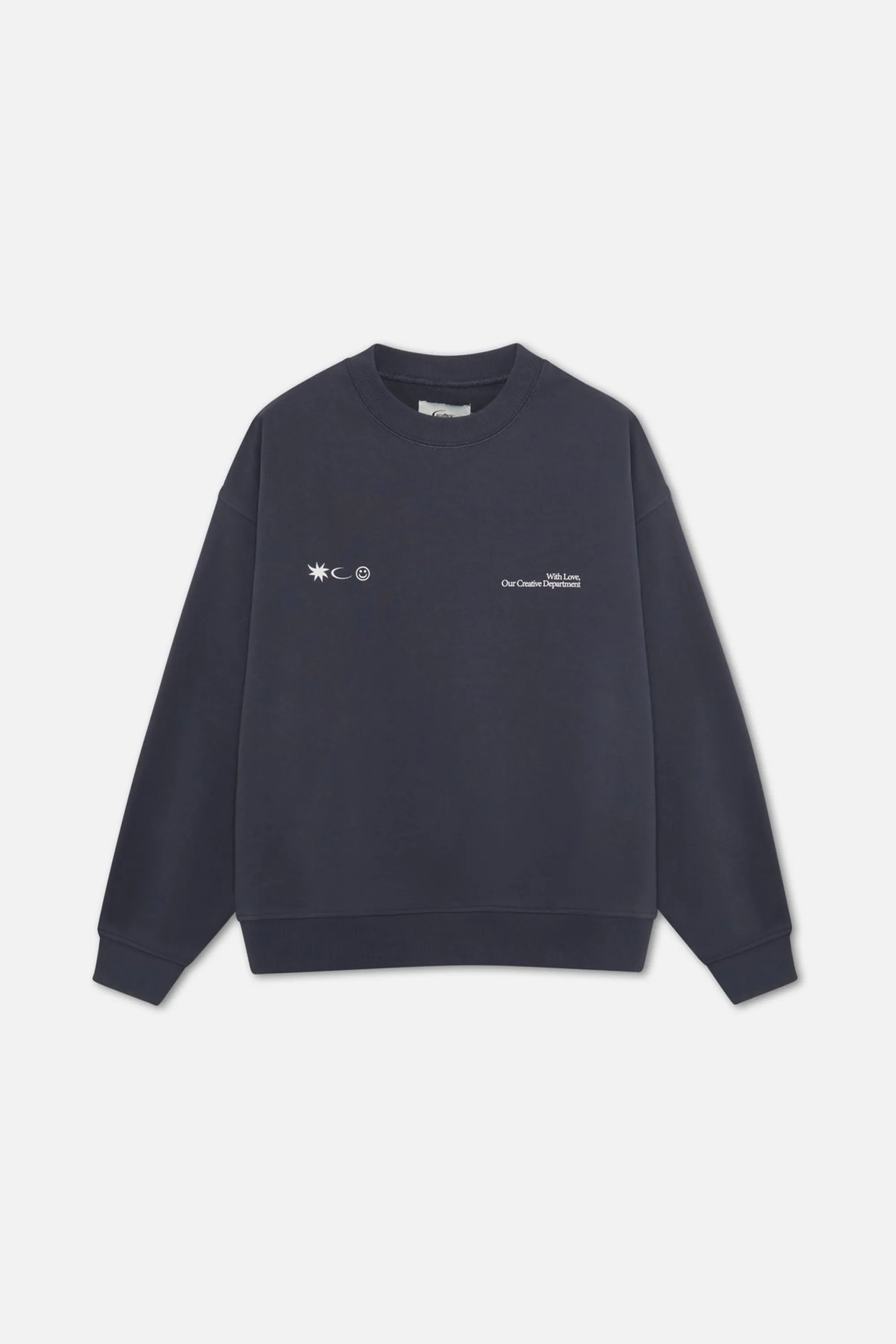 Store Stamp Crewneck Navy Blue Women Crewneck