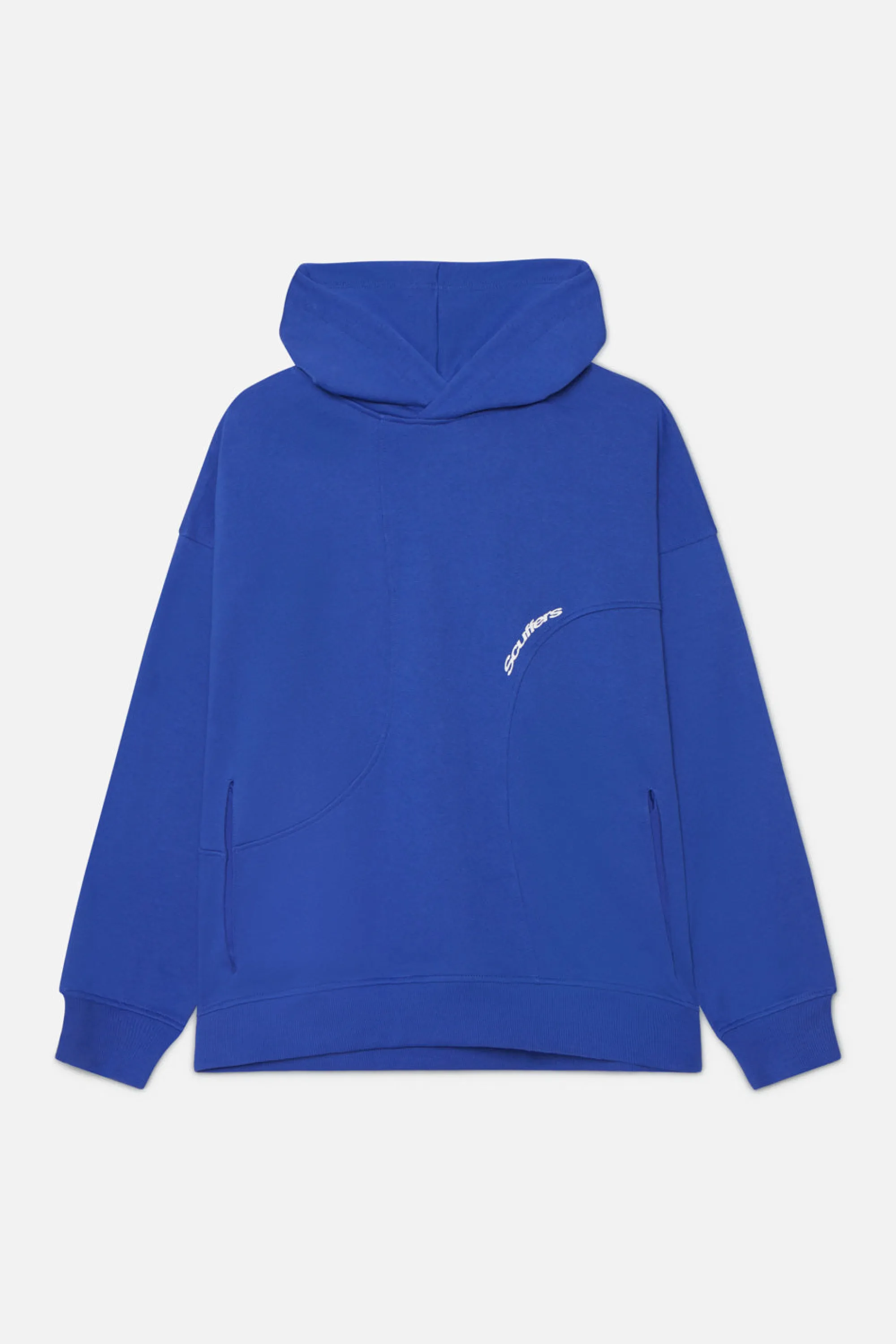 Shop Stitching Hoodie Royal Blue Women Hoodies